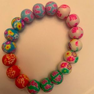Floral bead bracelet